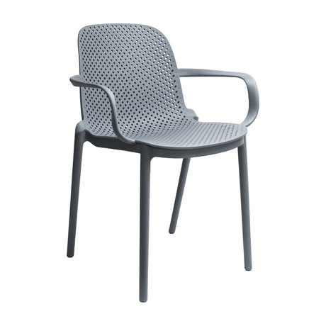 SET X 4 SILLA EXTERIOR BERLIN CON BRAZOS GRIS BOXBIT