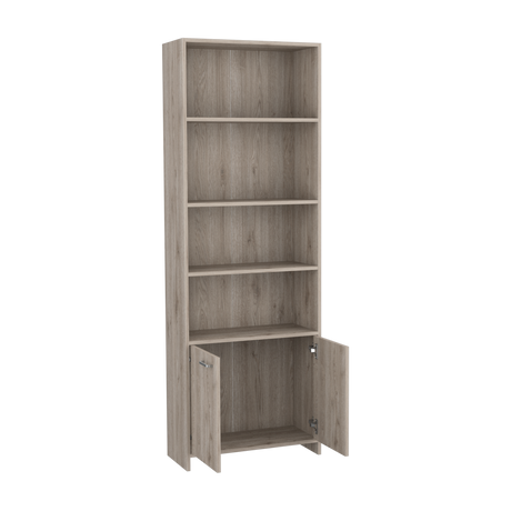 BIBLIOTECA LISA 180 CON PUERTAS  CENIZA
