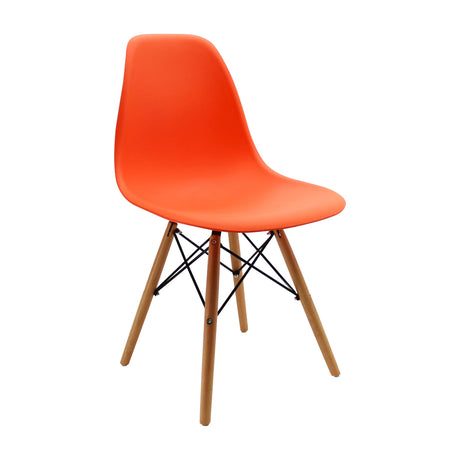 Set x 4 Sillas DKR Tipo EAMES Naranjas Boxbit