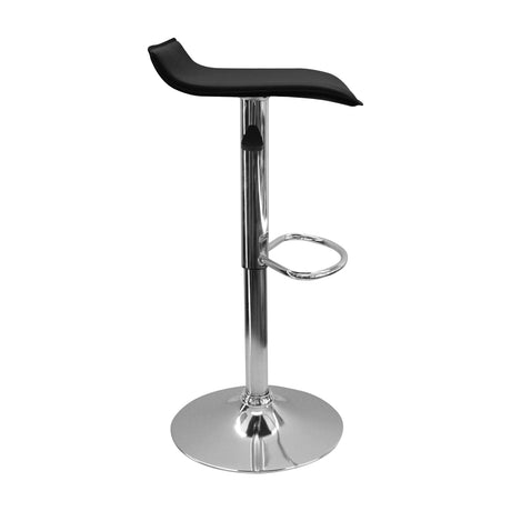 Set x3 Sillas Wave Bar Negras vista lateral — Boxbit
