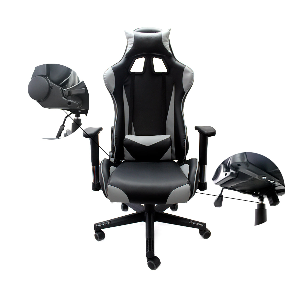 SILLA GAMER F-16 GRIS BOXBIT