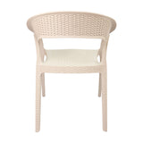 SET X 4 SILLA EXTERIOR RATAN CURVE BEIGE BOXBIT