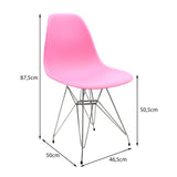 SILLA DKR METAL TIPO EAMES ROSADA BOXBIT