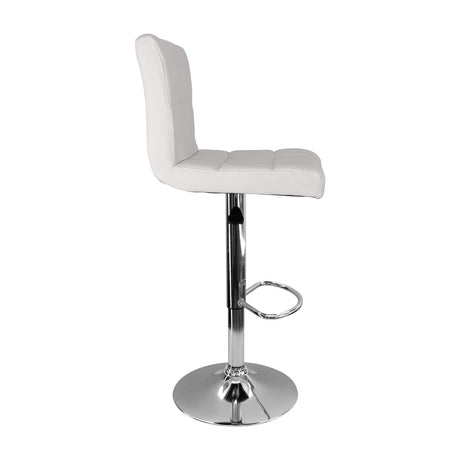 Silla Confort Bar Blanca vista lateral — Boxbit