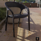 SET X 4 SILLA EXTERIOR RATAN CURVE CAFÉ BOXBIT