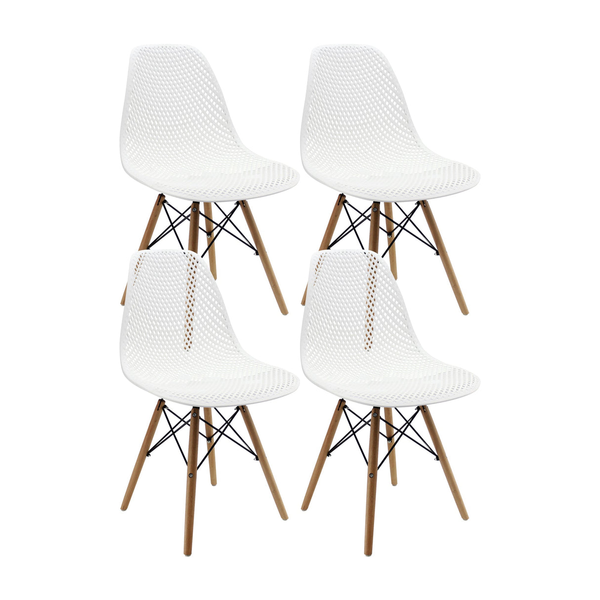 SET X 4 SILLAS COLMEIA BLANCAS BOXBIT