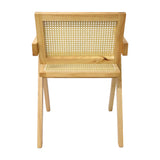Set X4 Sillas Buganvilia en Madera de Arce con Asiento y Respaldo Tejidos en Ratán