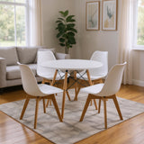 COMEDOR 4 PUESTOS RENDONDO BLANCO/JOLY