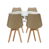 COMEDOR 4 PUESTOS RENDONDO CRISTAL/JOLY