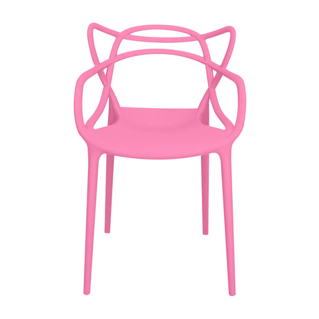 Set x4 Sillas Solna Rosado vista lateral — Boxbit