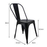 SILLA TITAN TIPO TOLIX NEGRA BOXBIT