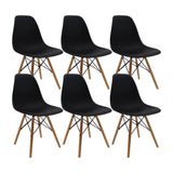 SET X 6 SILLAS DKR TIPO EAMES NEGRAS BOXBIT