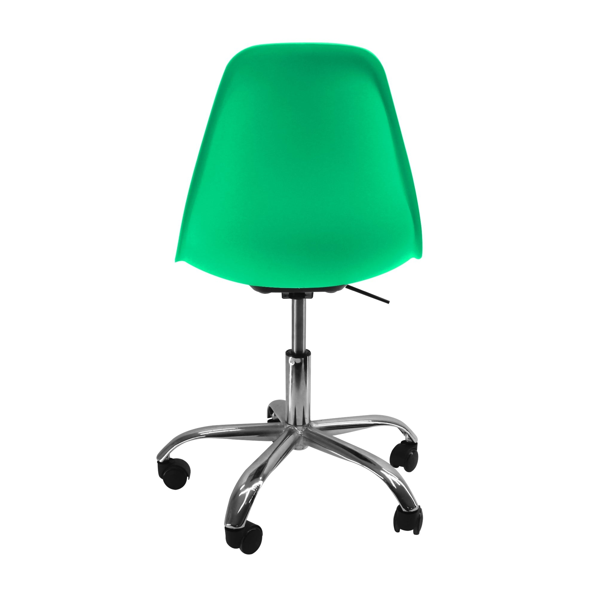 SILLA DKR CON RUEDAS TIPO EAMES VERDE MENTA BOXBIT