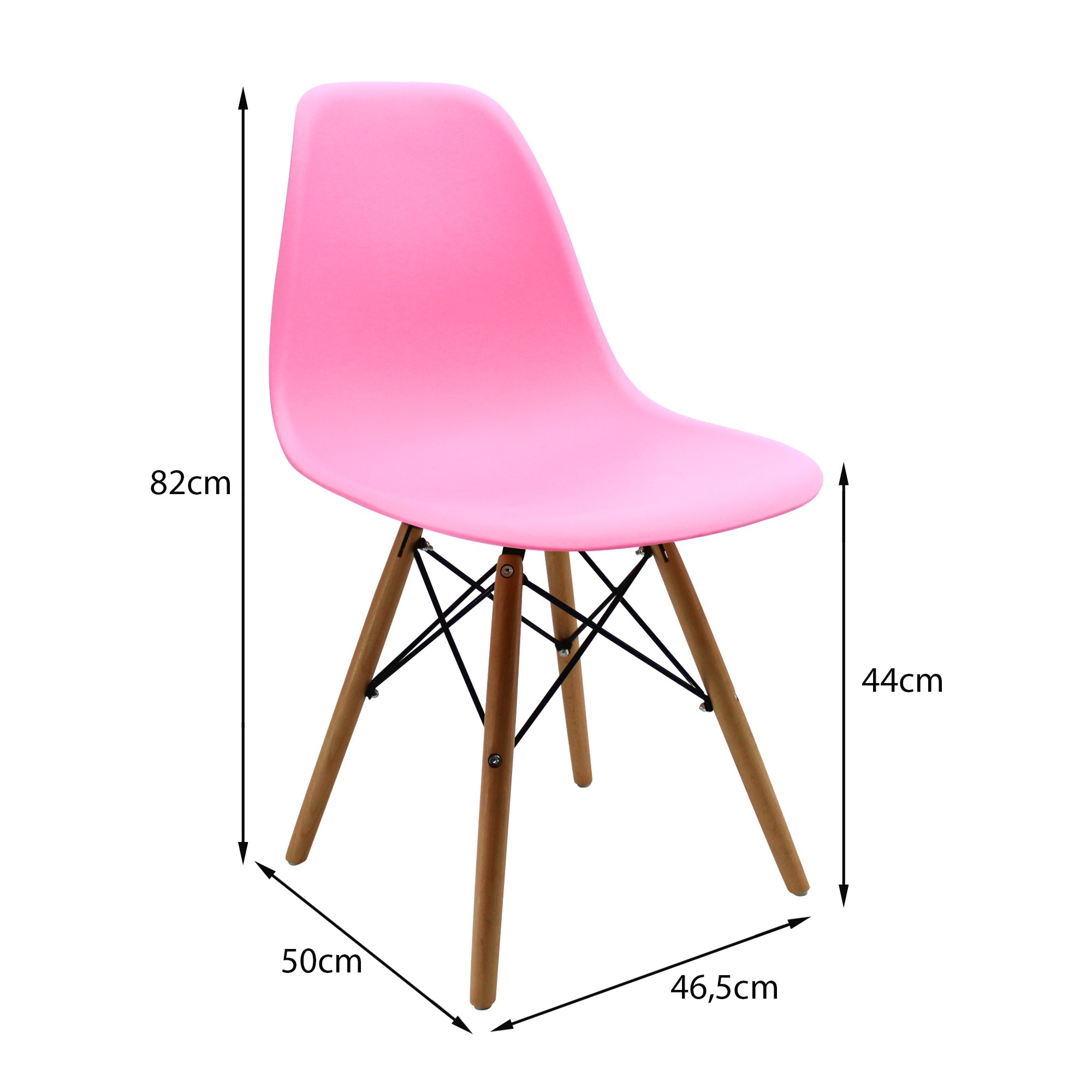 SET X 6 SILLAS DKR TIPO EAMES ROSADAS BOXBIT