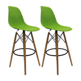 SET X 2 BUTACOS DKR BAR TIPO EAMES VERDES BOXBIT