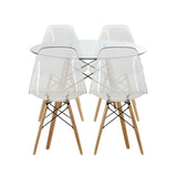 COMEDOR REDONDO TAPA VIDRIO MÁS 4 SILLAS DKR PC