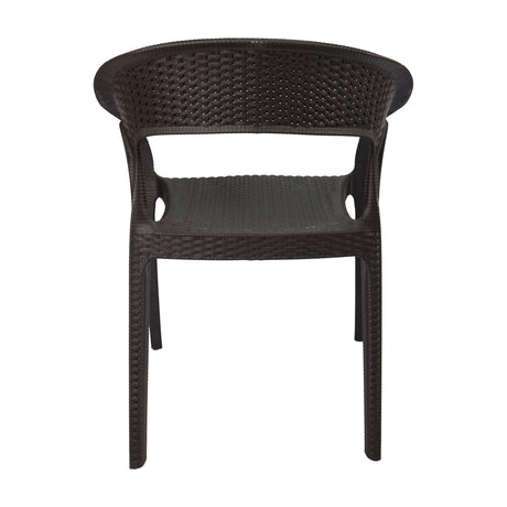 Set x4 Silla Exterior Ratan Curve Café Boxbit