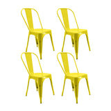 SET X 4 SILLAS TITAN TIPO TOLIX AMARILLAS BOXBIT