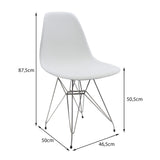 SET X 4 SILLA DKR METAL TIPO EAMES BLANCA BOXBIT