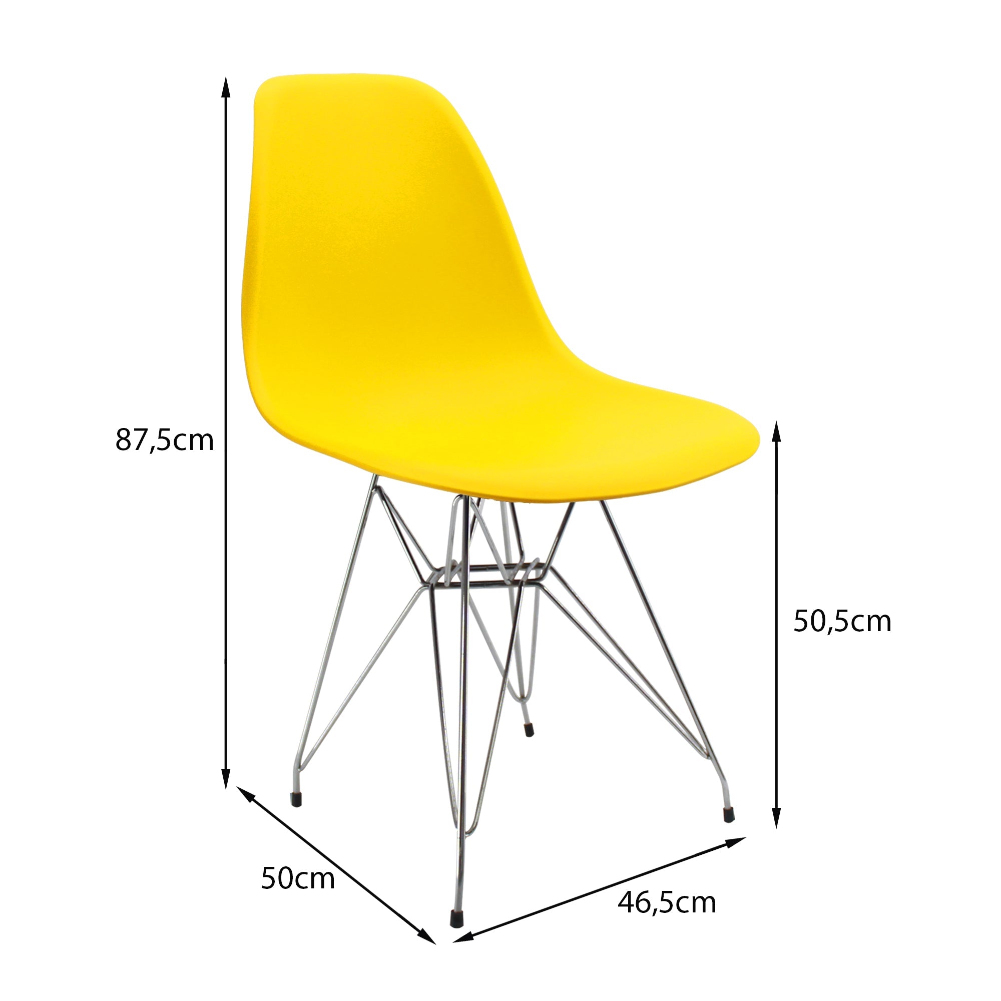SILLA DKR METAL TIPO EAMES AMARILLA BOXBIT