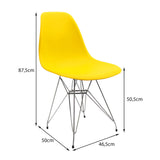 SILLA DKR METAL TIPO EAMES AMARILLA BOXBIT
