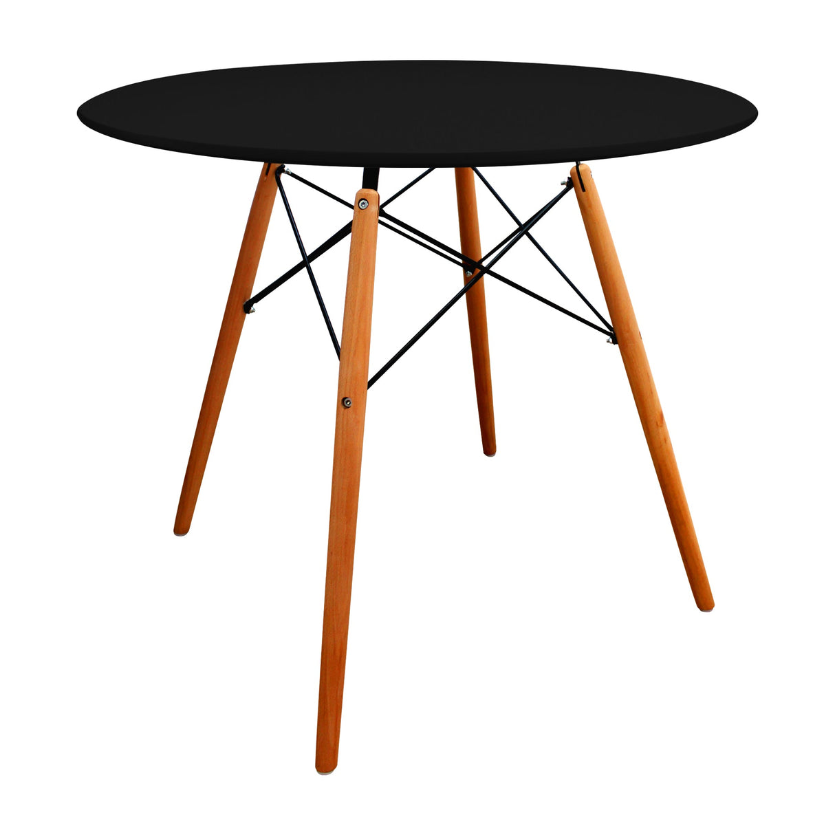 MESA COMEDOR DKR REDONDA TAPA NEGRA BOXBIT