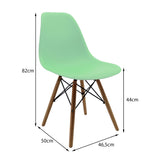 SET X 4 SILLAS DKR TIPO EAMES VERDE CLARO BOXBIT