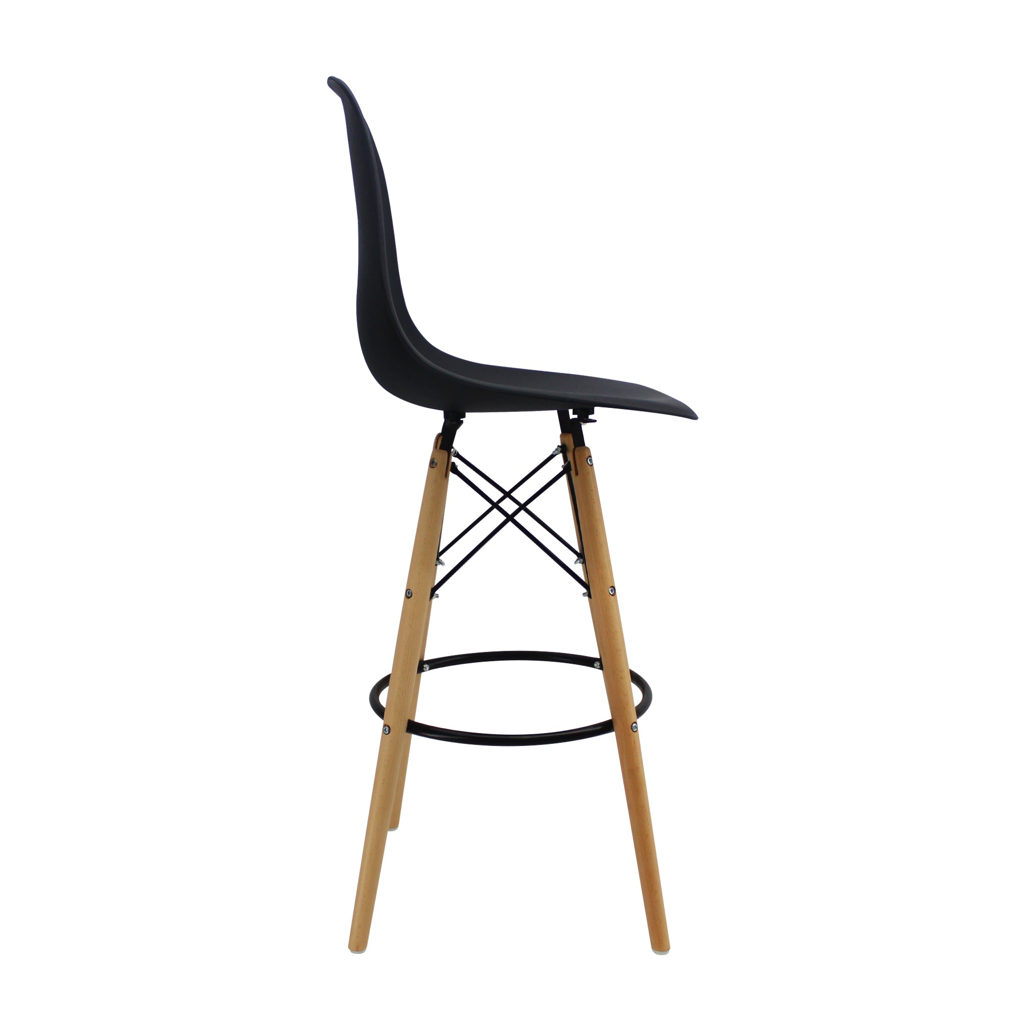 SET X 3 BUTACOS DKR BAR TIPO EAMES NEGROS BOXBIT