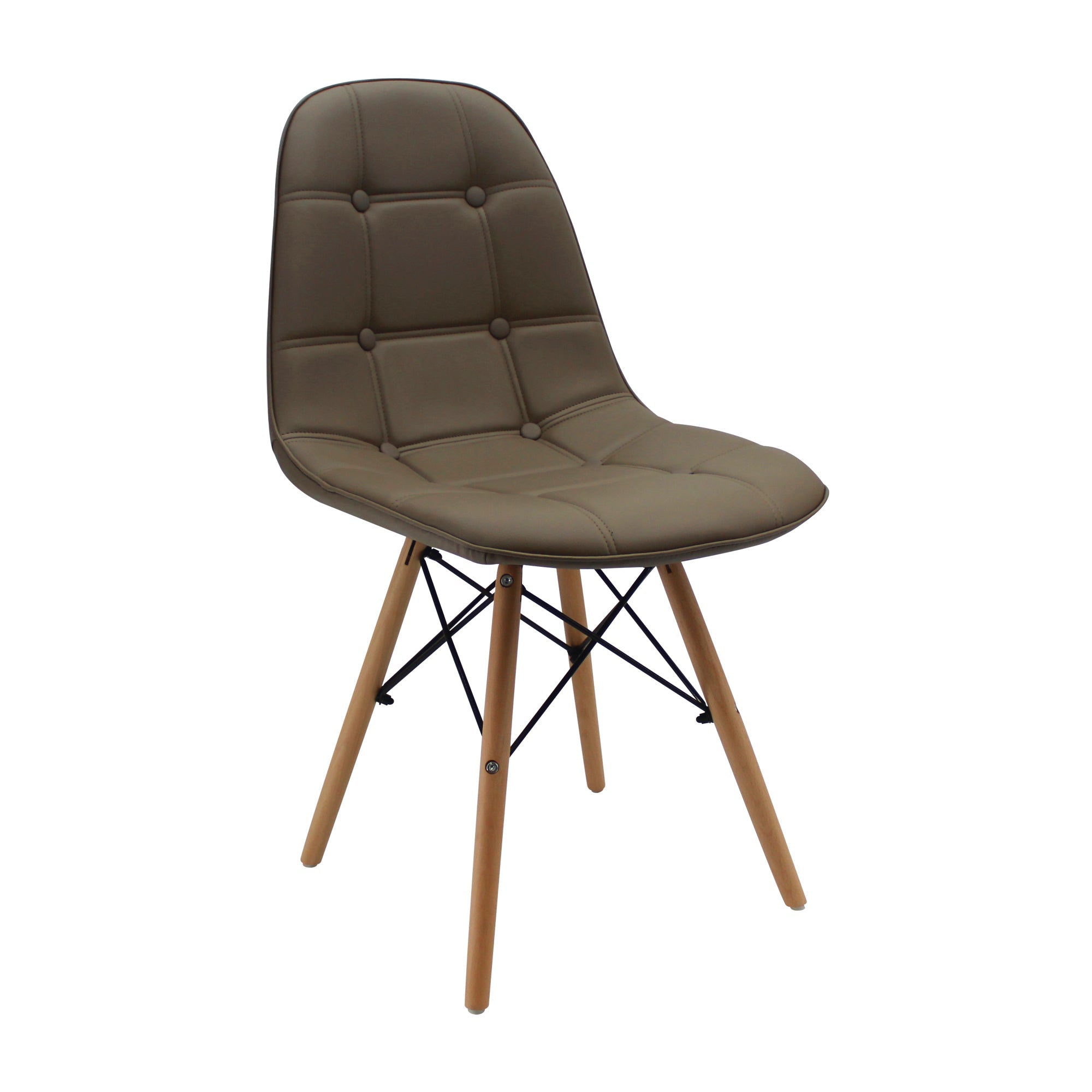 SILLA DKR BOTONES TIPO EAMES BEIGE BOXBIT