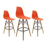 SET X 3 BUTACOS DKR BAR TIPO EAMES NARANJA BOXBIT