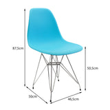 SILLA DKR METAL TIPO EAMES AZUL BOXBIT