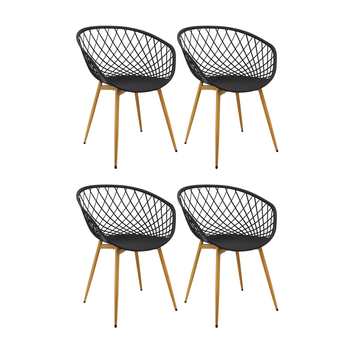 SET X 4 SILLAS LOA NEGRAS BOXBIT