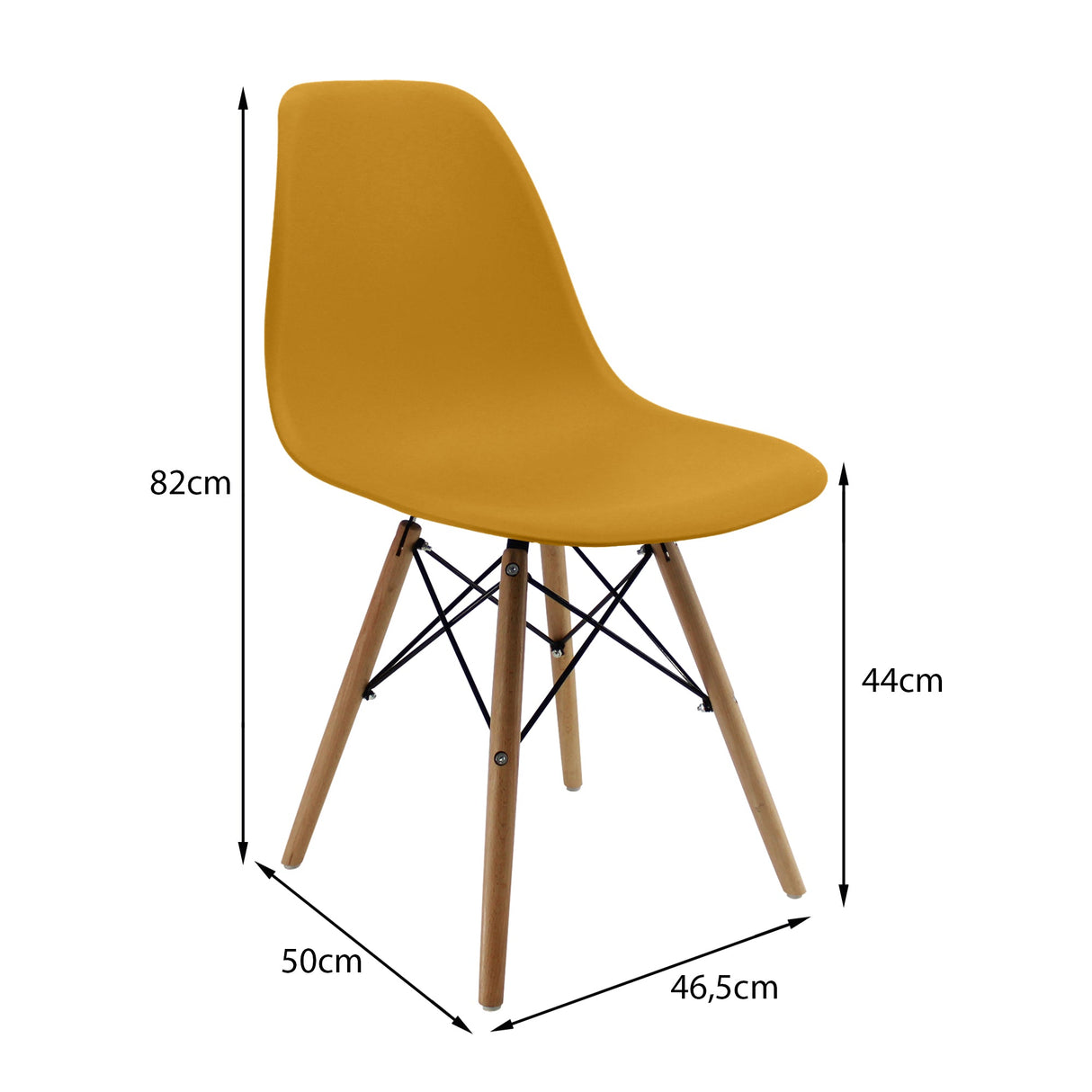 SET X 6 SILLAS DKR TIPO EAMES AZAFRÁN BOXBIT