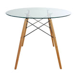 MESA COMEDOR DKR REDONDA TAPA DE CRISTAL BOXBIT