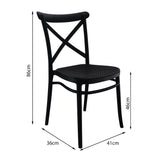 SET X 4 SILLAS PLATS NEGRA COMPLETA BOXBIT