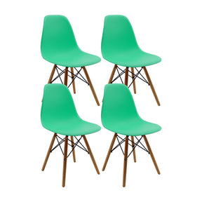 Set x4 Sillas DKR Tipo Eames Verde Menta — Boxbit