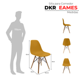 SET X 4 SILLAS DKR TIPO EAMES AZAFRÁN BOXBIT