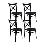 SET X 4 SILLAS PLATS NEGRA COMPLETA BOXBIT