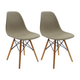 SET X 2 SILLAS DKR TIPO EAMES BEIGE BOXBIT