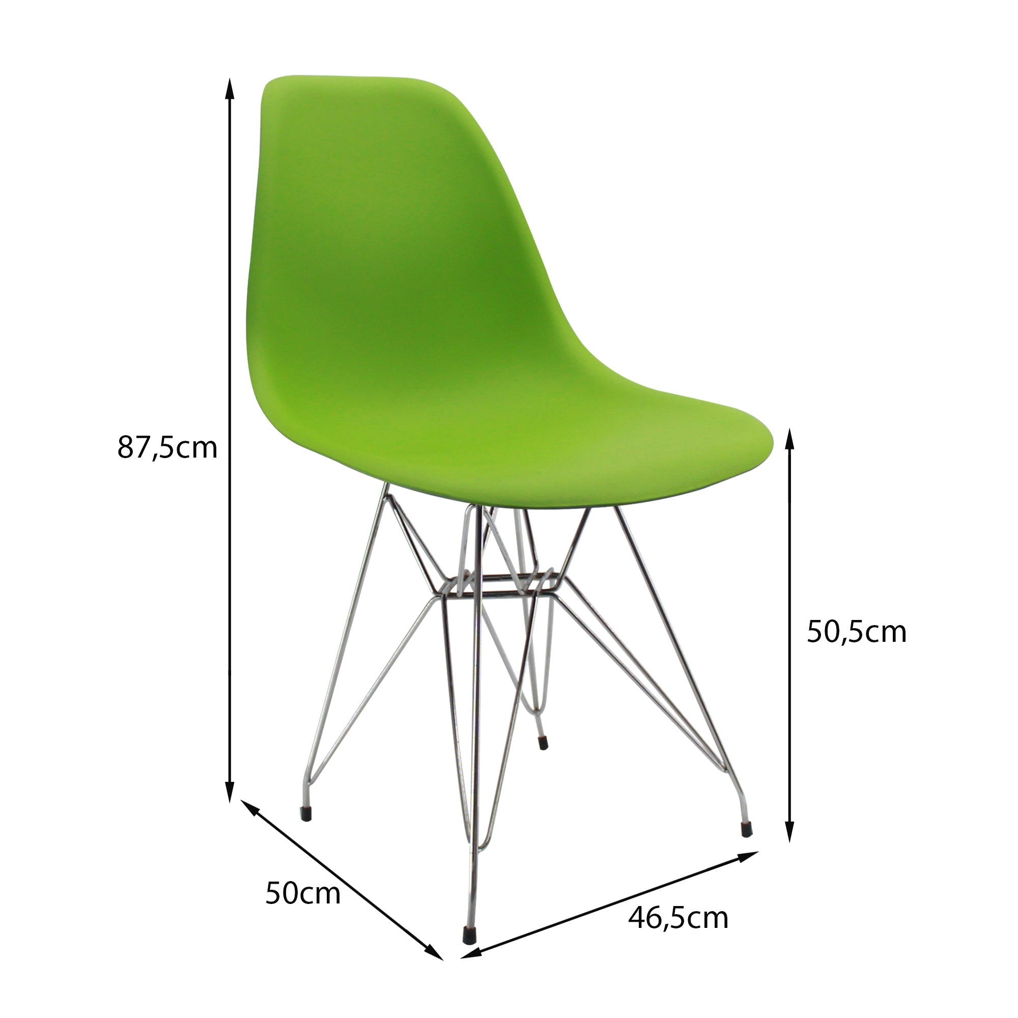SILLA DKR METAL TIPO EAMES VERDE BOXBIT