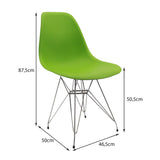 SILLA DKR METAL TIPO EAMES VERDE BOXBIT