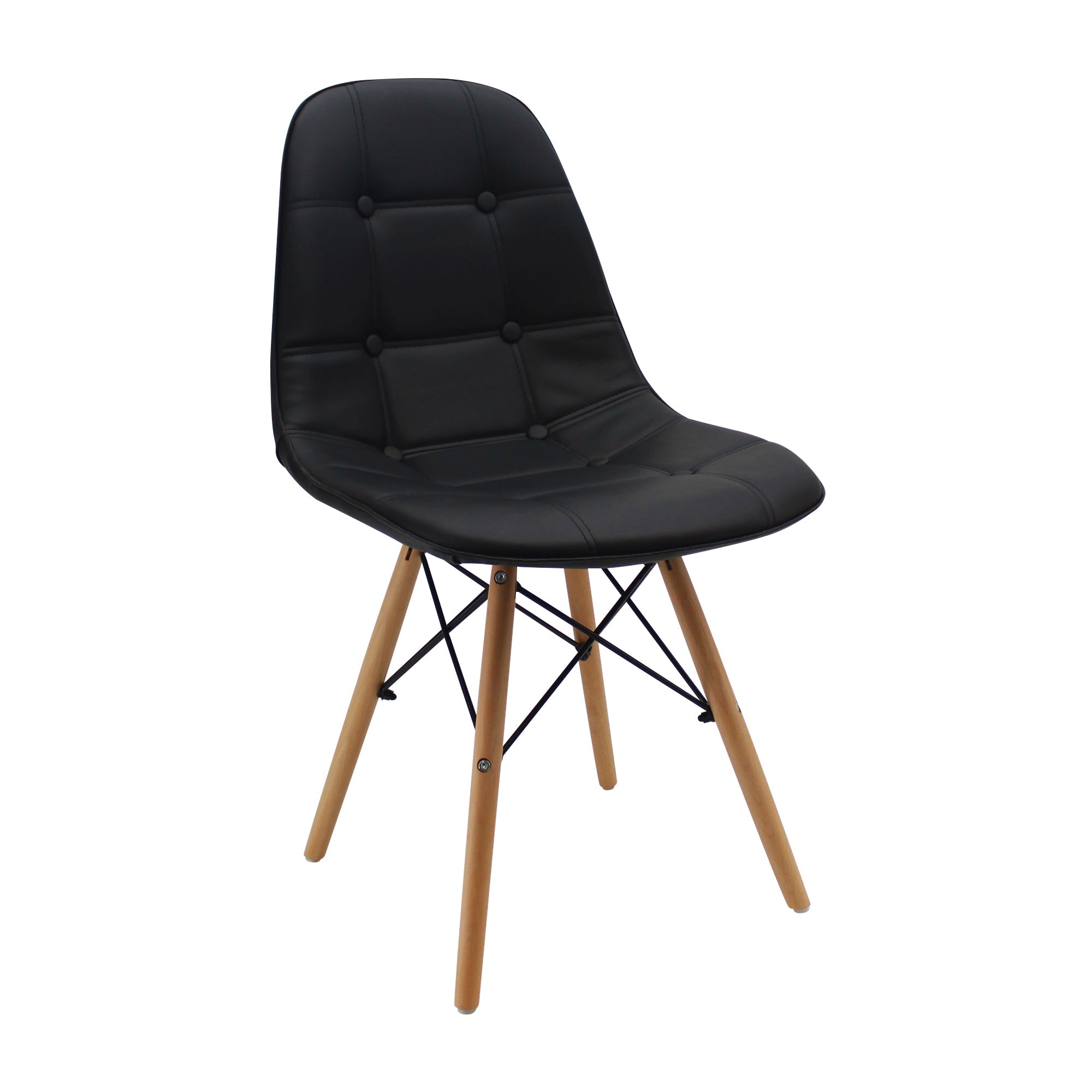 SILLA DKR BOTONES TIPO EAMES NEGRA BOXBIT