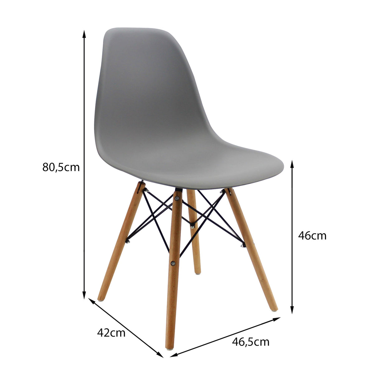 SILLA DKR TIPO EAMES GRIS BOXBIT
