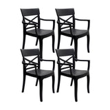Set de 4 Sillas Exterior Florencia Con Brazos - Grafito