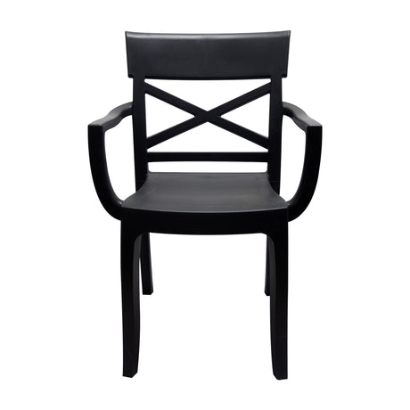 Set de 4 Sillas Exterior Florencia Con Brazos - Grafito