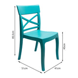 Silla Exterior Florencia Sin Brazos - Turquesa