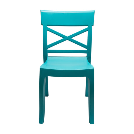 Set de 4 Sillas Exterior Florencia Sin Brazos - Turquesa