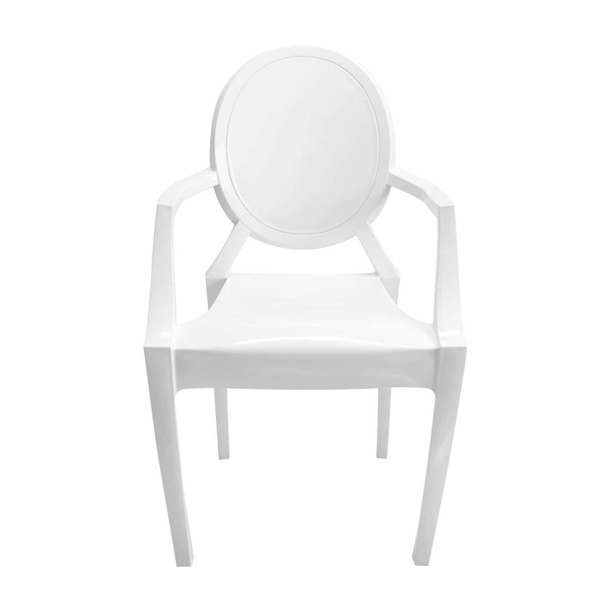 SILLA EXTERIOR GHOSTE CON BRAZOS BLANCA