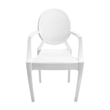 SILLA EXTERIOR GHOSTE CON BRAZOS BLANCA