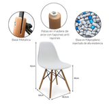 COMEDOR 4 PUESTOS RENDONDO NEGRO/EAMES